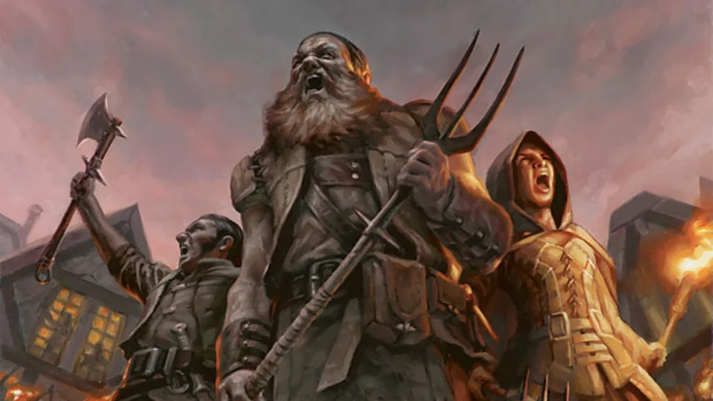 Unruly Mob | Innistrad | Art by Ryan Pancoast