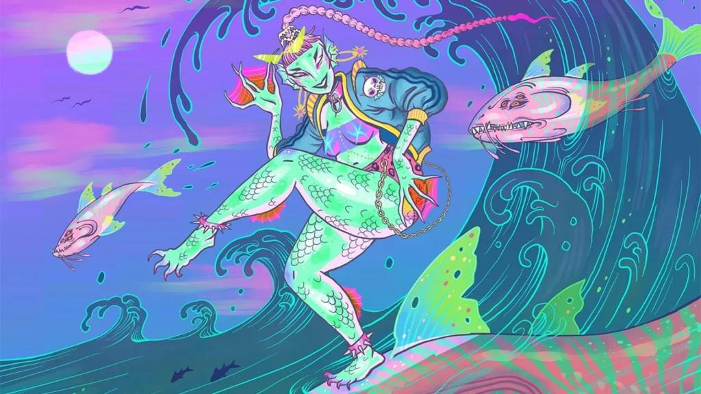 Master of Waves | Secret Lair | Art by Lauren YS