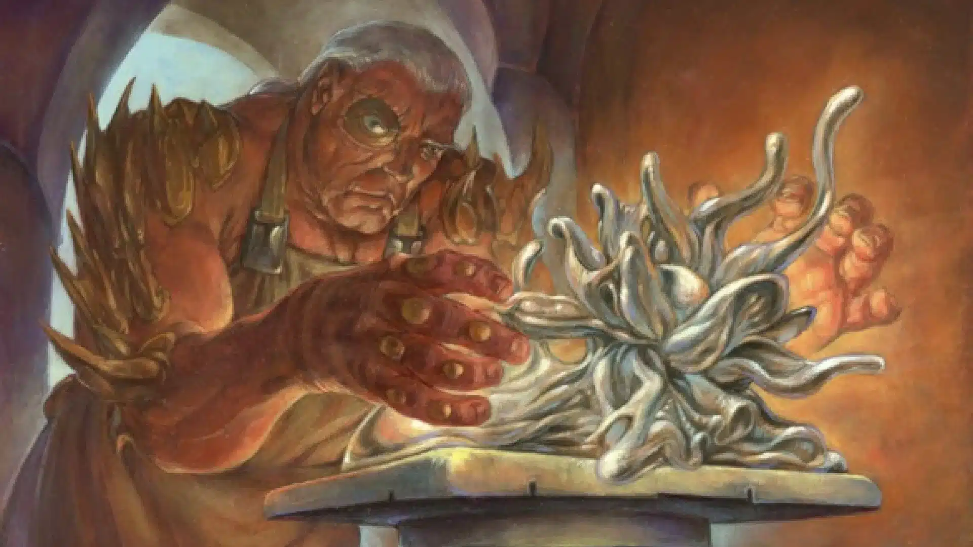 Sculpting Steel | Mirrodin | Art by Heather Hudson