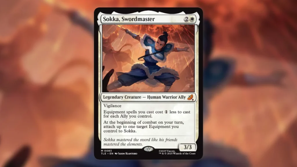 MTG Avatar Jumpstart Spoilers Sokka Swordmaster