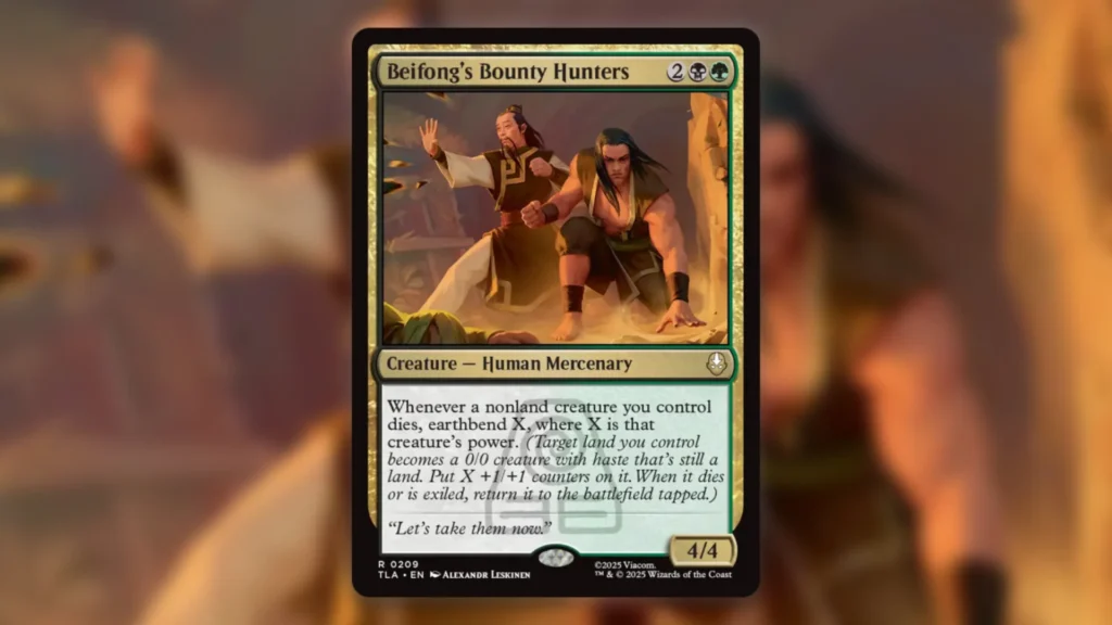 Best Cards MTG Avatar Beifong's Bounty Hunters