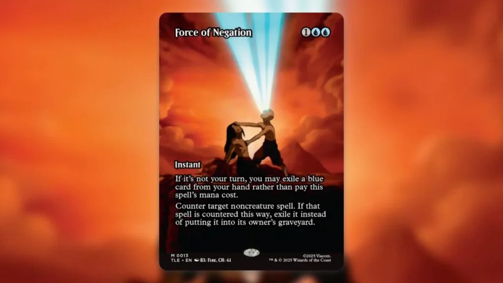 Most Expensive Avatar Bonus Sheet Force of Negation