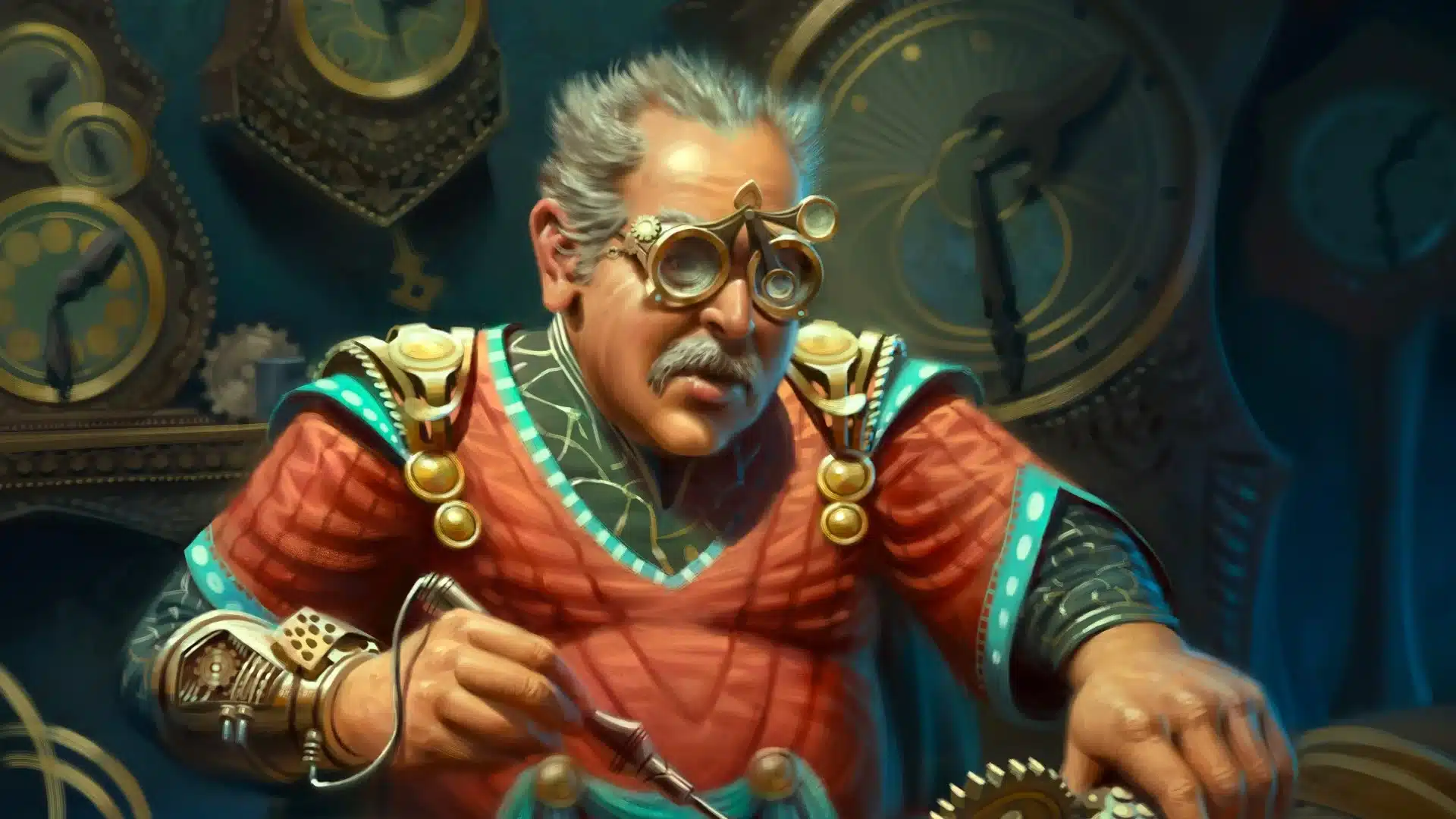 Rusko, Clockmaker | Alchemy: Exclusive Cards | Art by Samuel Perin