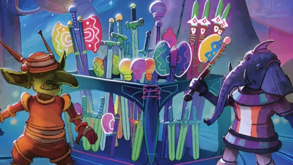 Foam Weapons Kiosk | Unfinity | Art by Matt Gaser