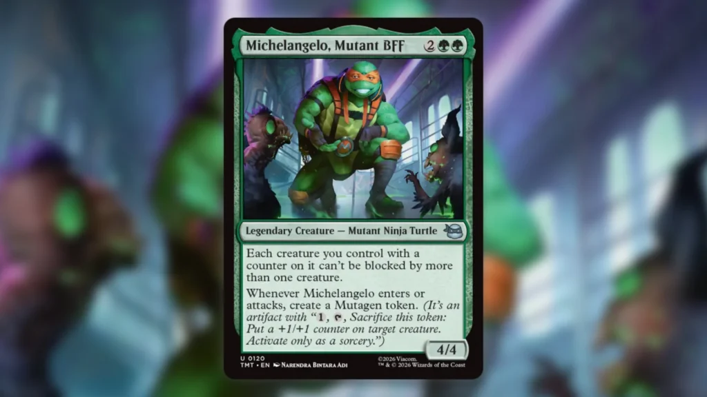 MTG TMNT Artifact Spoilers Michelangelo Mutant BFF