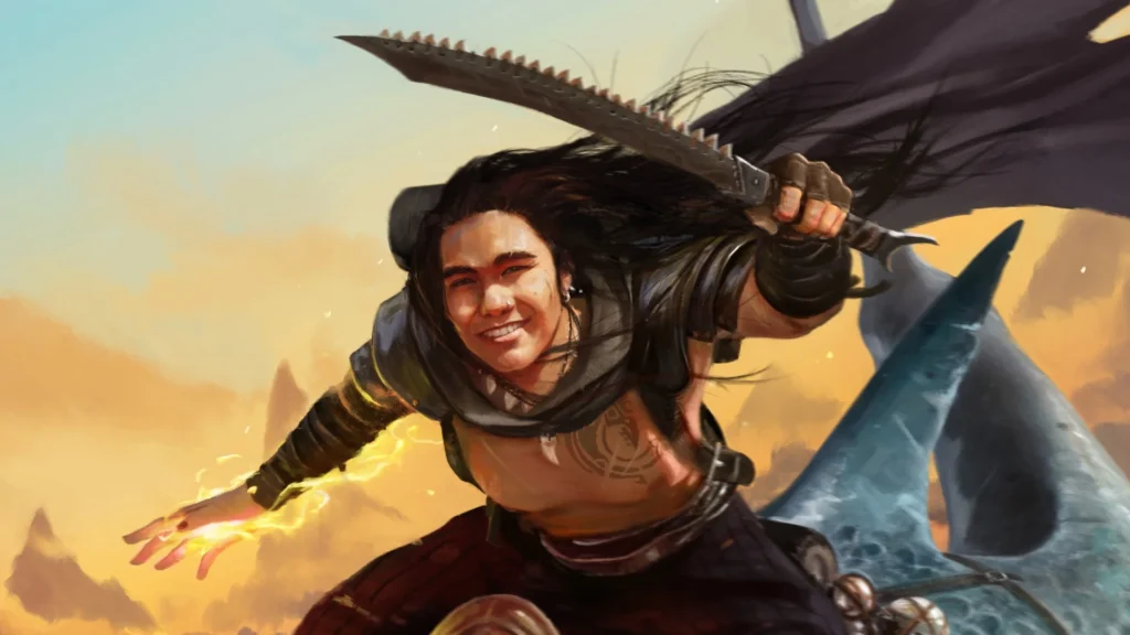 Brallin, Skyshark Rider | Commander 2020 | Art by Paul Scott Canavan