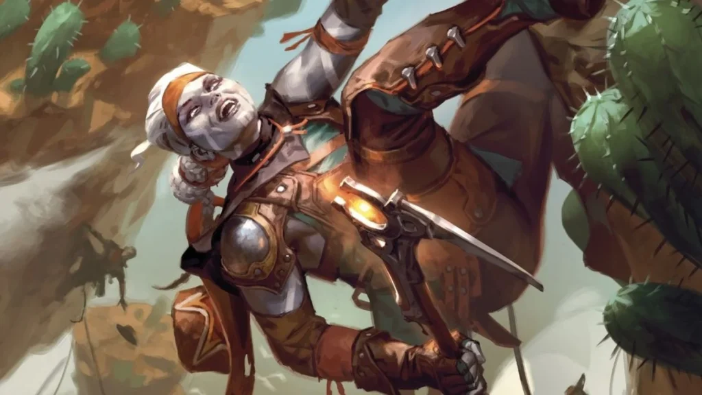 Ertha Jo, Frontier Mentor | Outlaws of Thunder Junction | Art by Michal Ivan