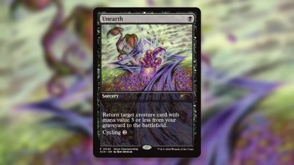 MTG Store Championship Promos Unearth