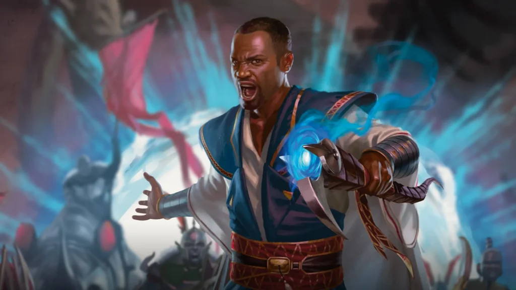 Teferi Akosa of Zhalfir | March of the Machine | Art by Chris Rallis